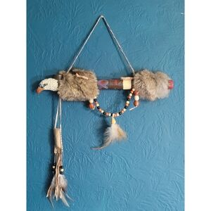 Replica Native American Ceremonial Hanging Eagle Head Wall Decor